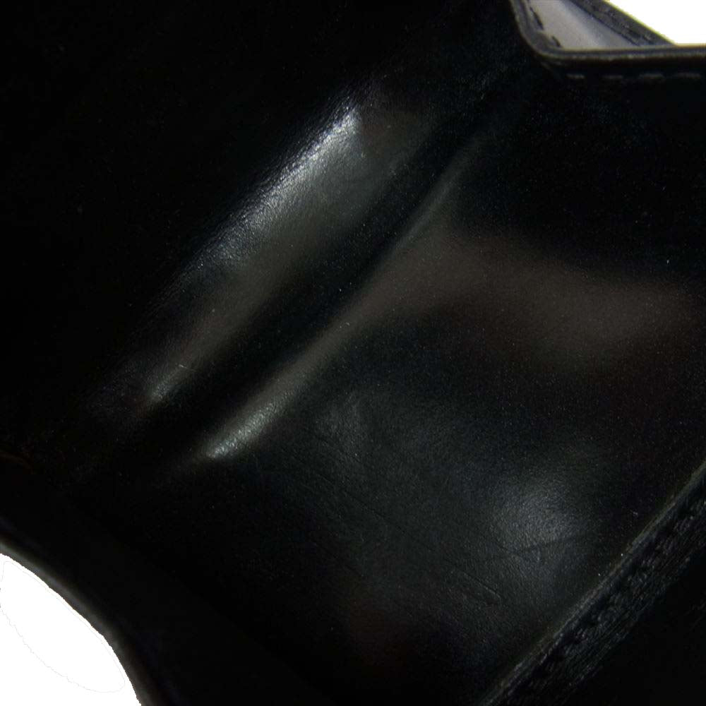 WHITE HOUSE COX ホワイトハウスコックス S1975 COMPACT WALLET BRIDLE LEATHER ブライドルレザー 三つ折り財布 コンパクト ウォレット ブラック系【中古】