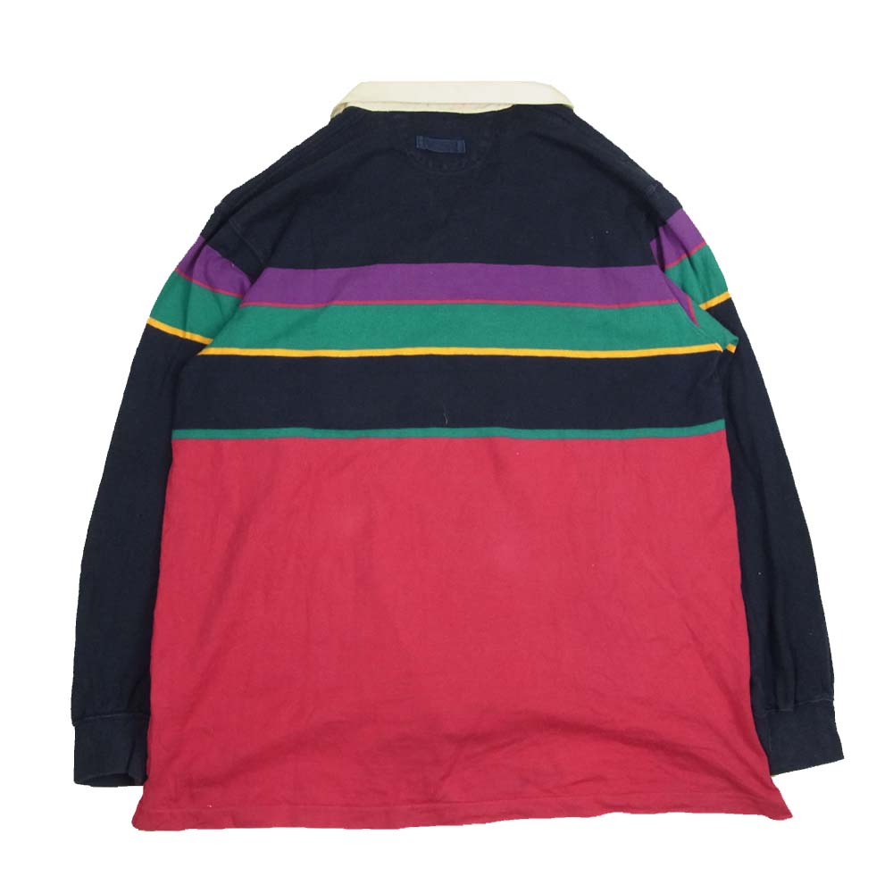 アイゾッド ラコステ ビンテージ USA製 90s ラガーシャツ マルチカラー系 L【中古】