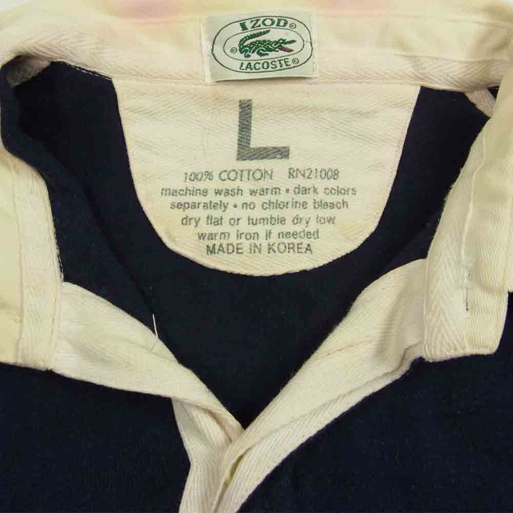 アイゾッド ラコステ ビンテージ USA製 90s ラガーシャツ マルチカラー系 L【中古】