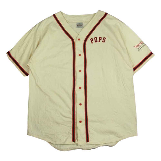バジャー ビンテージ 90s USA製 ベースボール シャツ ホワイト系 XL【中古】