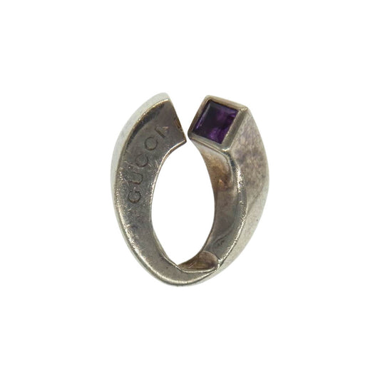 GUCCI グッチ ストーン付き チャーム トップ シルバー系【中古】