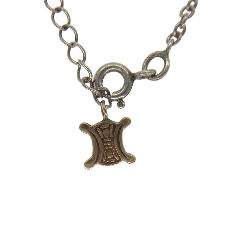 CELINE セリーヌ マカダム ハート ネックレス シルバー系【中古】