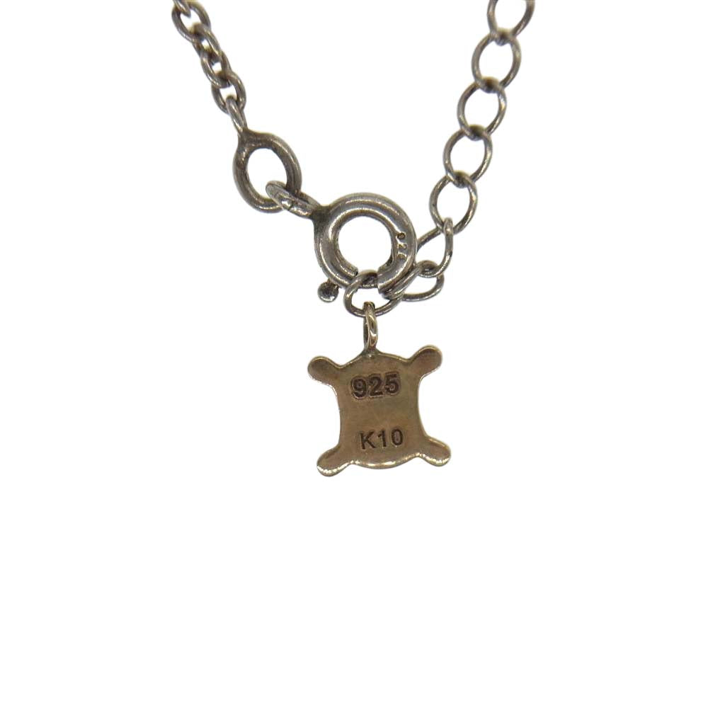 CELINE セリーヌ マカダム ハート ネックレス シルバー系【中古】