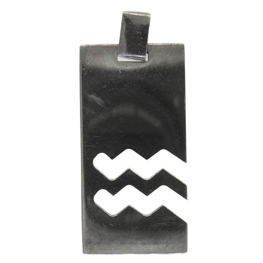 GUCCI グッチ アクエリアス 水瓶座 プレート ペンダントトップ シルバー系【中古】