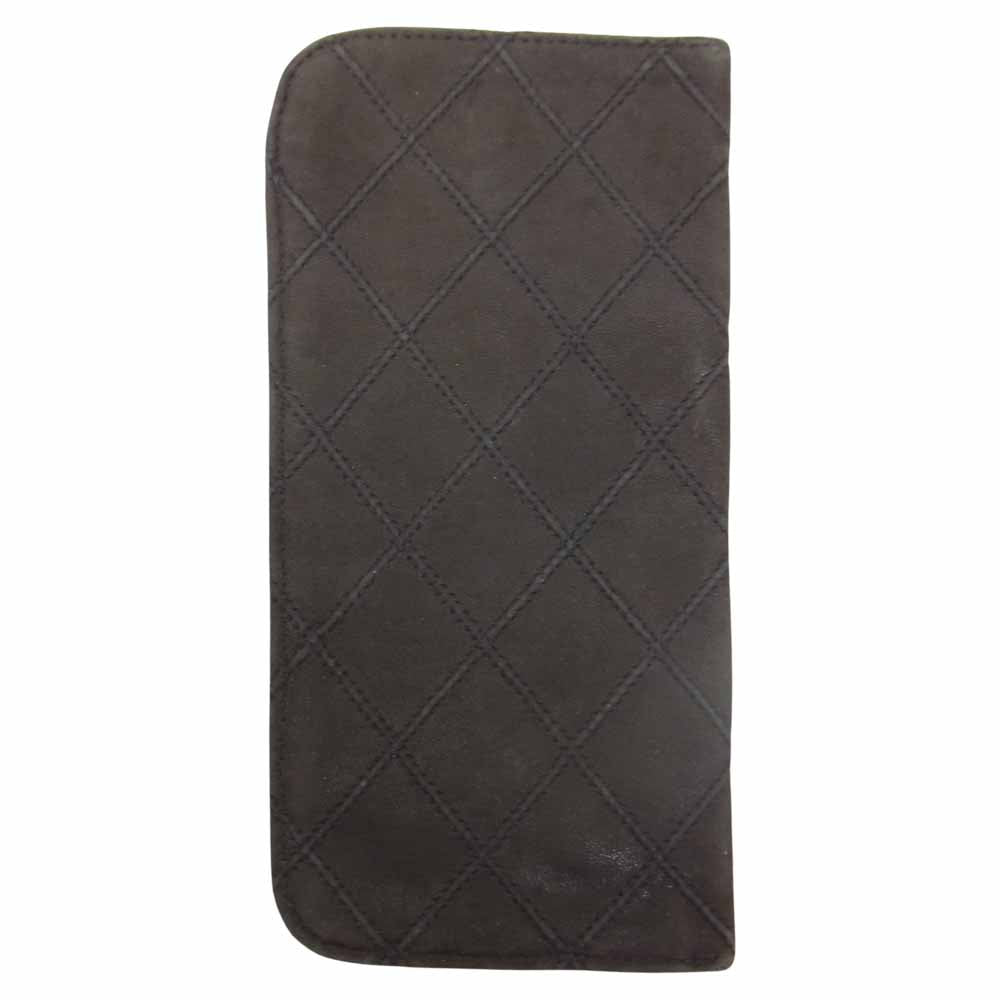CHANEL シャネル ココマーク マトラッセ メガネケース ブラウン系【中古】