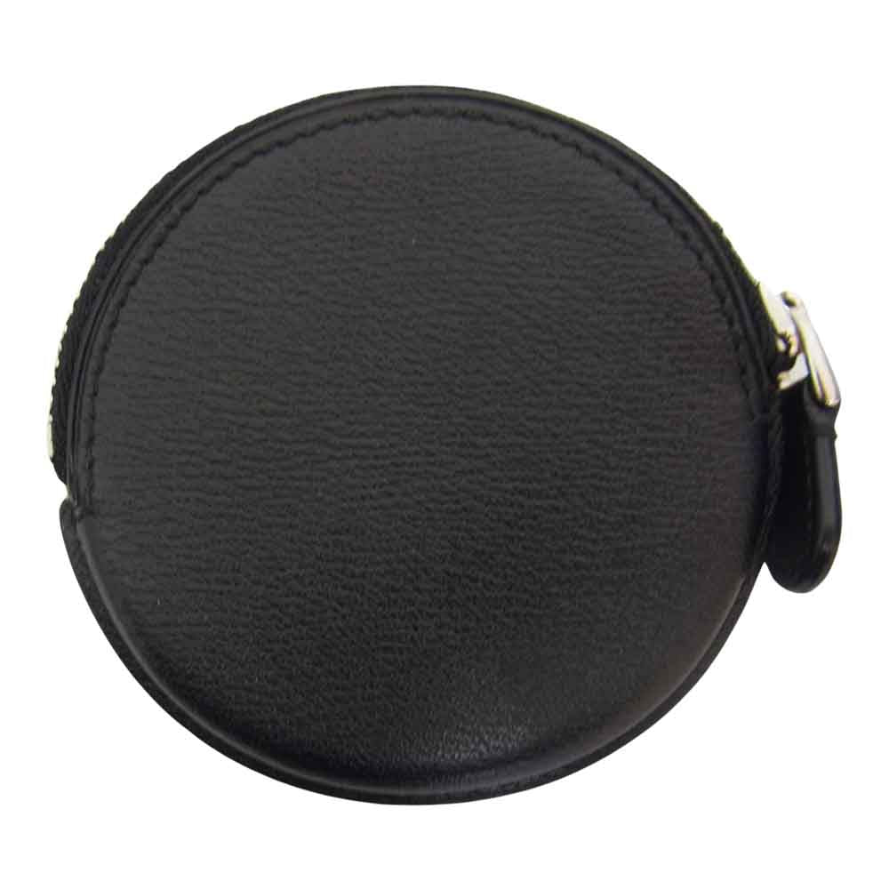 LOEWE ロエベ アナグラム 丸型 ラウンド ジップ コインケース ブラック系【中古】