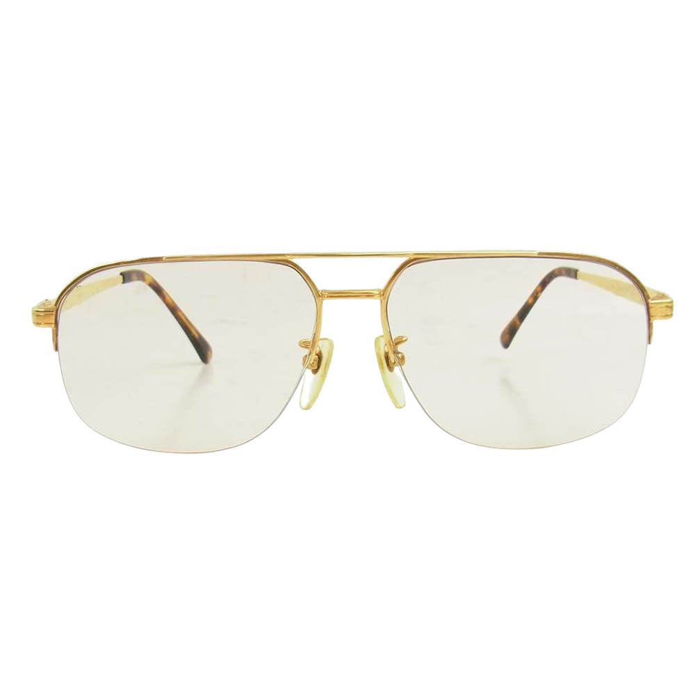 BURBERRY バーバリー K18フレーム 606K 度入り 眼鏡 ゴールド系【中古
