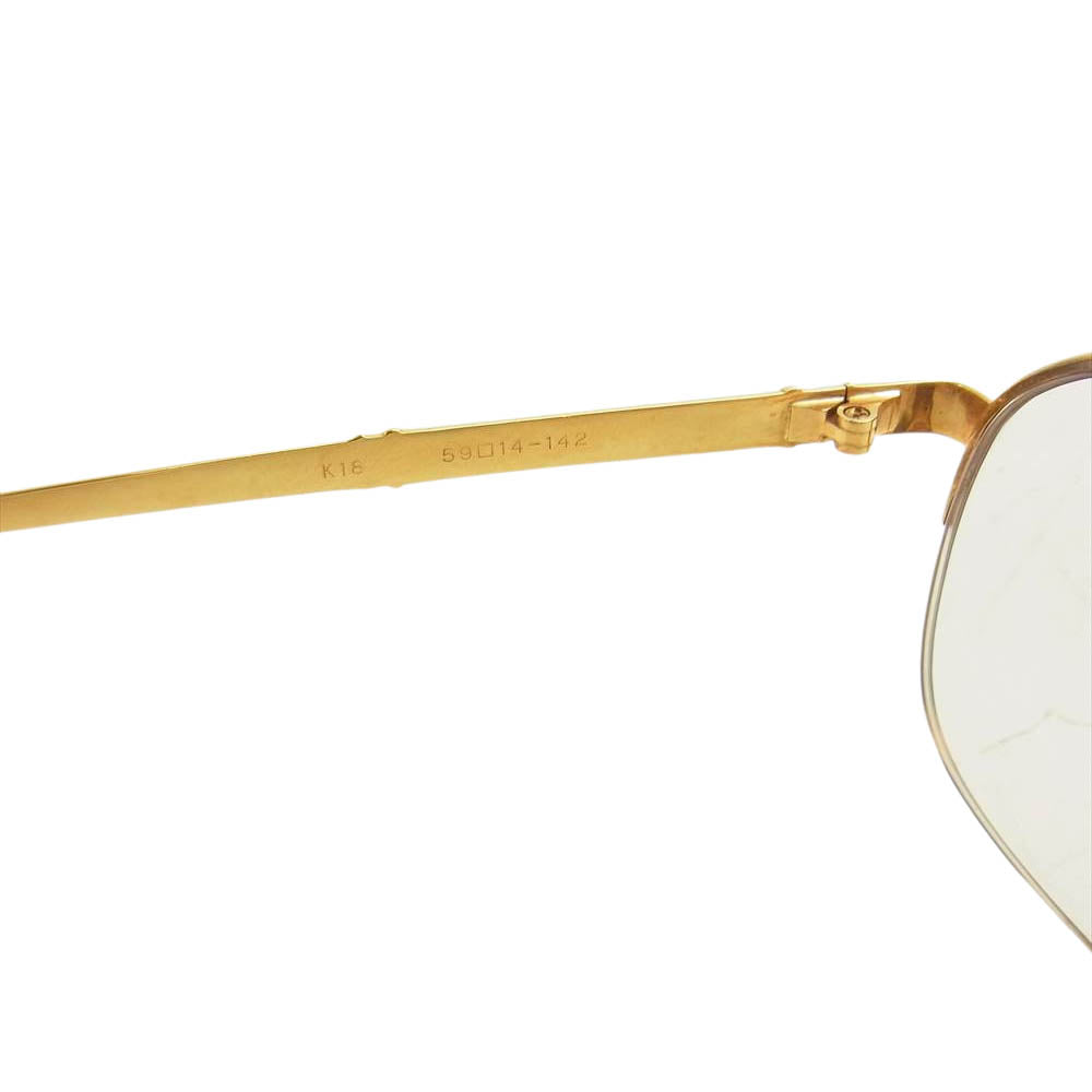 BURBERRY バーバリー K18フレーム 606K 度入り 眼鏡 ゴールド系【中古】