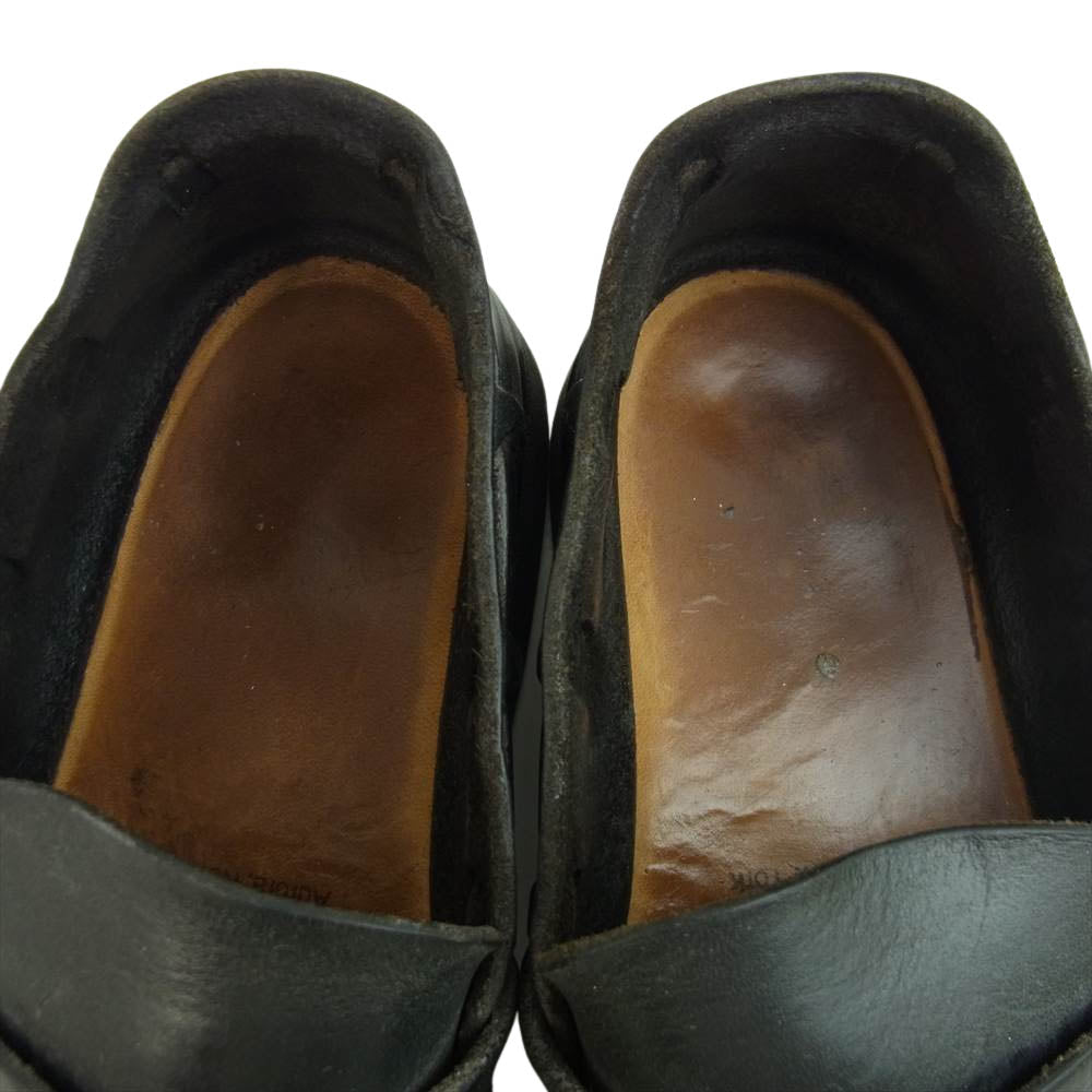 オーロラシューズ Middle English ミドルイングリッシュ レザー シューズ ブラック系 7.5Ｄ【中古】