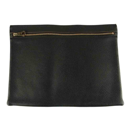 イタダキ レザー クラッチバッグ ブラック系【中古】