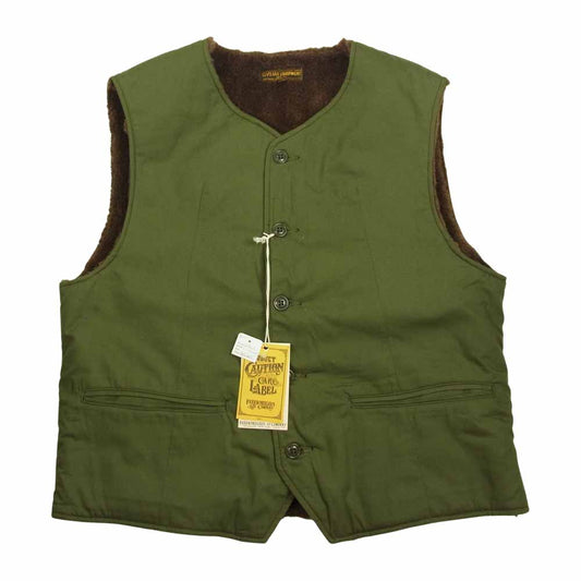 FREEWHEELERS フリーホイーラーズ 2131010 LIBERATOR WINTER ALPAKA LINING VEST リベレーター アルパカ ライニング ベスト オリーブ系 42【新古品】【未使用】【中古】