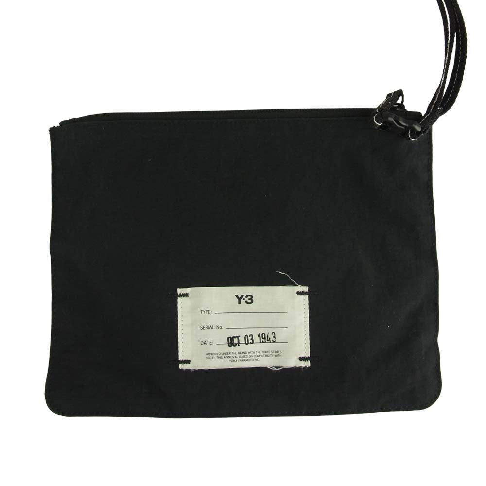 Yohji Yamamoto ヨウジヤマモト Y-3 ワイスリー 19SS DZ0800 POUCH ロゴ ネックストラップ ポーチ サコッシュ ブラック系【中古】