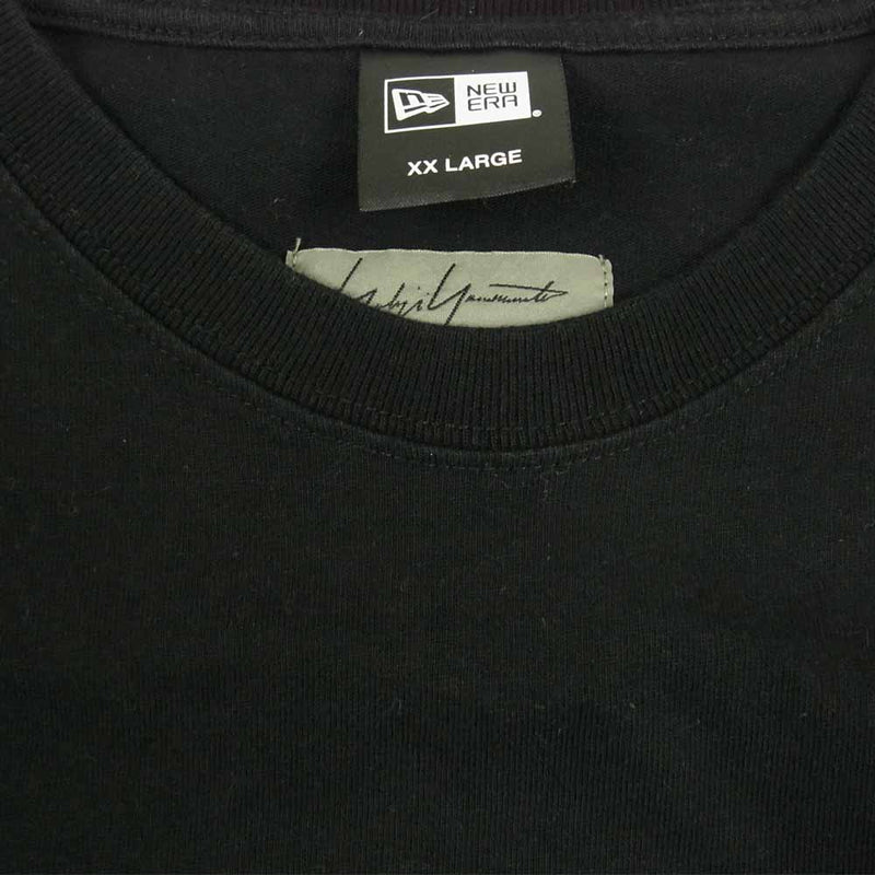 Yohji Yamamoto ヨウジヤマモト POUR HOMME NEW ERA 19AW SIGN LOGO TEE ロゴ刺繍 長袖 Tシャツ ブラック系 XXL【中古】