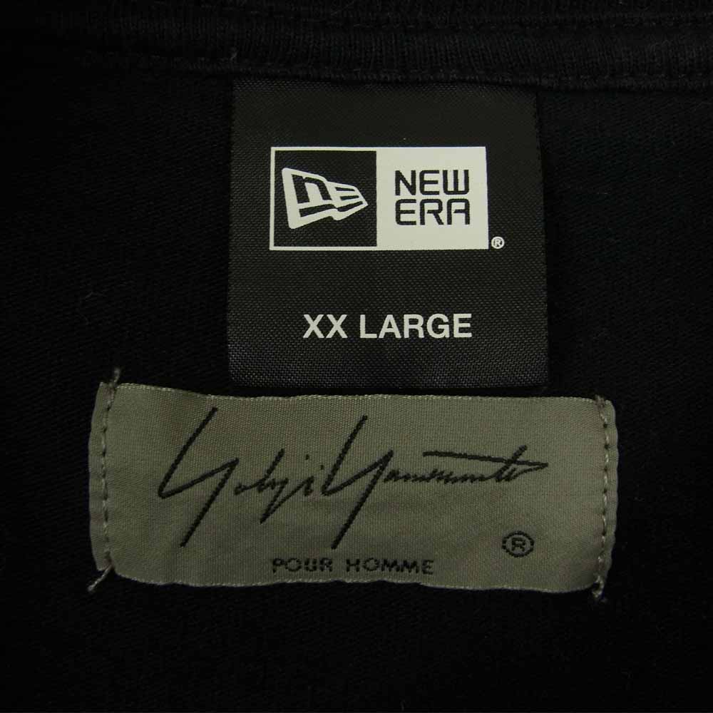Yohji Yamamoto ヨウジヤマモト POUR HOMME NEW ERA 19AW SIGN LOGO TEE ロゴ刺繍 長袖 Tシャツ ブラック系 XXL【中古】