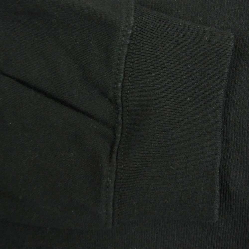 Yohji Yamamoto ヨウジヤマモト POUR HOMME NEW ERA 19AW SIGN LOGO TEE ロゴ刺繍 長袖 Tシャツ ブラック系 XXL【中古】