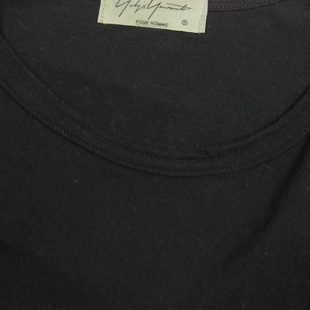 Yohji Yamamoto ヨウジヤマモト POUR HOMME 18AW HV-T17-075 袖切替 オーバーサイズ カットソー ブラック系 3【中古】