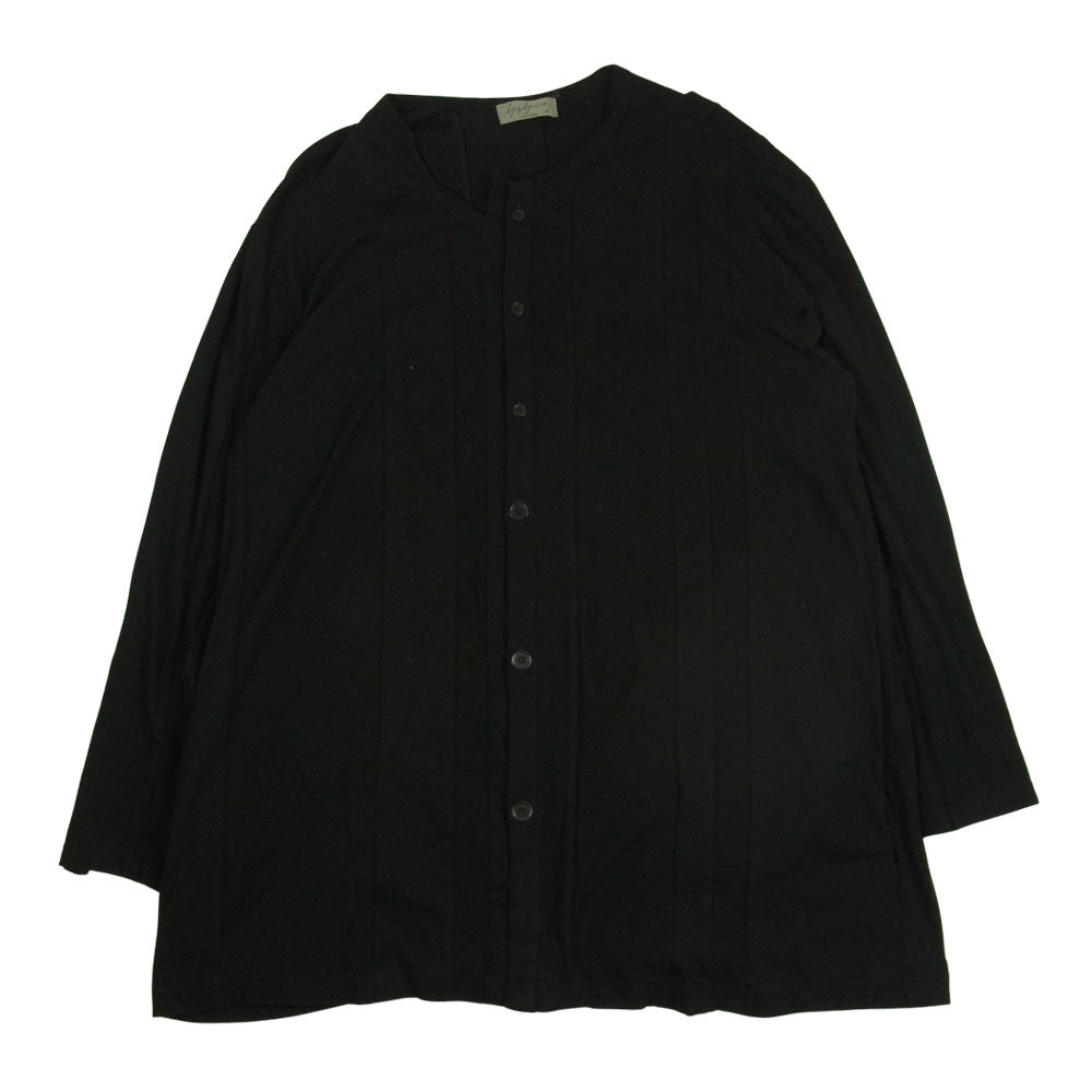 Yohji Yamamoto ヨウジヤマモト POUR HOMME 20SS HN-T36-890 縦切替 天竺 カーディガン ブラック系 3【中古】