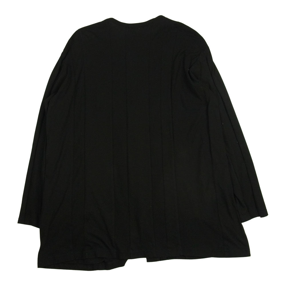 Yohji Yamamoto ヨウジヤマモト POUR HOMME 20SS HN-T36-890 縦切替 天竺 カーディガン ブラック系 3【中古】