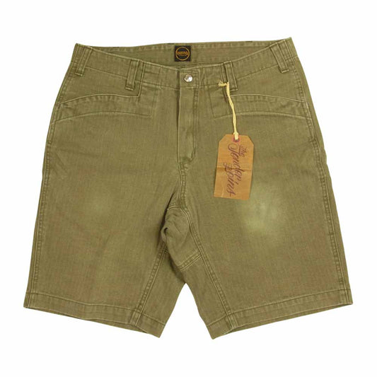 TENDERLOIN テンダーロイン SHORTS HB ヘリンボーン ショーツ カーキ系 S【中古】