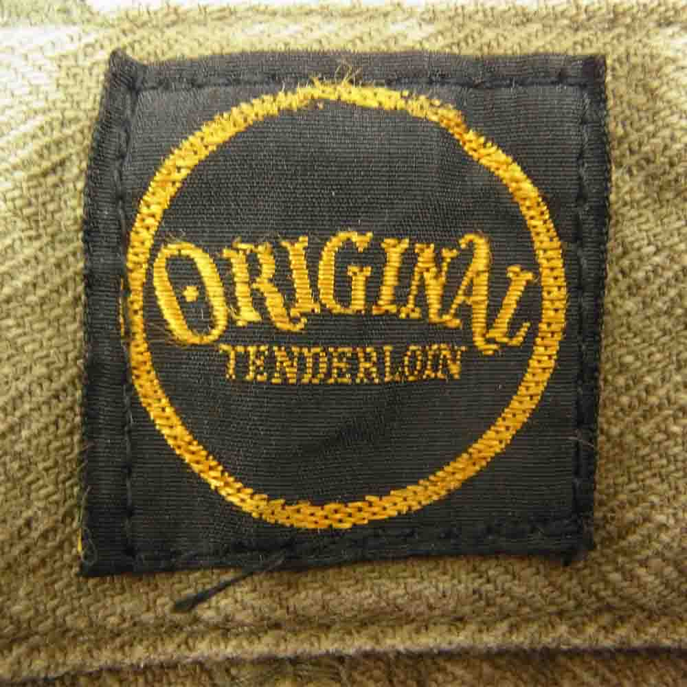 TENDERLOIN テンダーロイン SHORTS HB ヘリンボーン ショーツ カーキ系 S【中古】