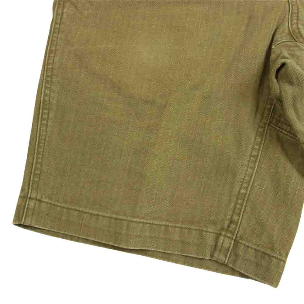 TENDERLOIN テンダーロイン SHORTS HB ヘリンボーン ショーツ カーキ系 S【中古】