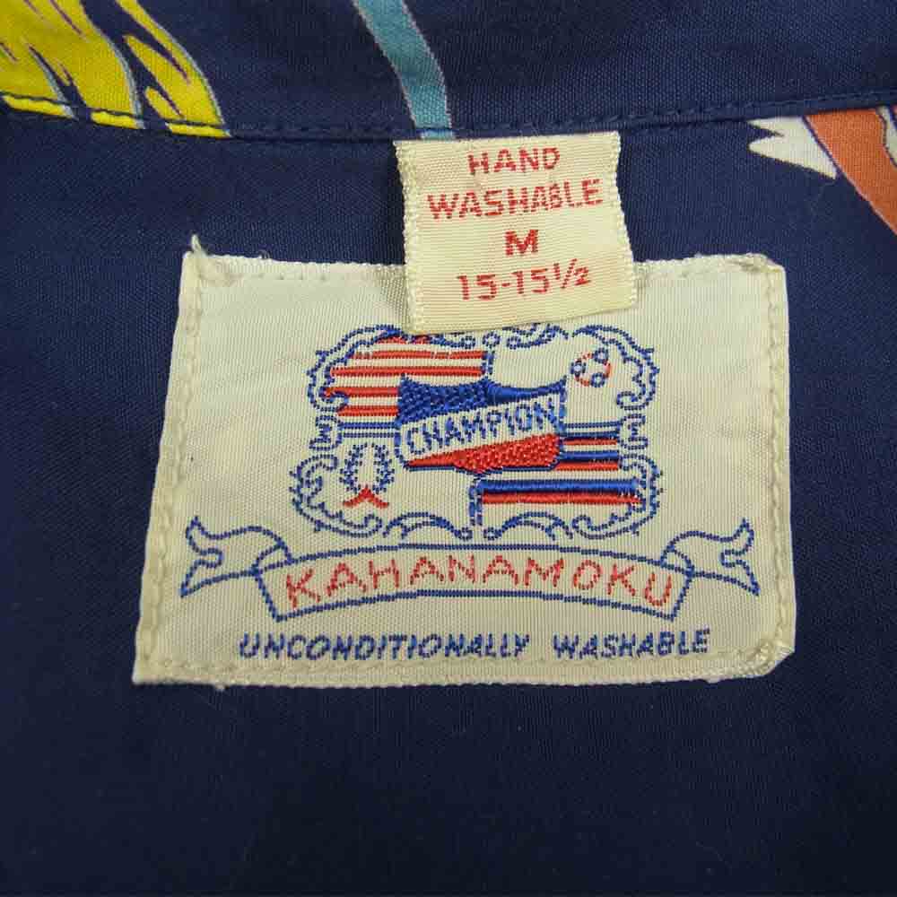 TAILOR TOYO テイラー東洋 DK36982 Duke Kahanamoku デューク カハナモク スペシャルエディション SOUTH SEA PARADISE ハワイアンシャツ ネイビー系 M【中古】
