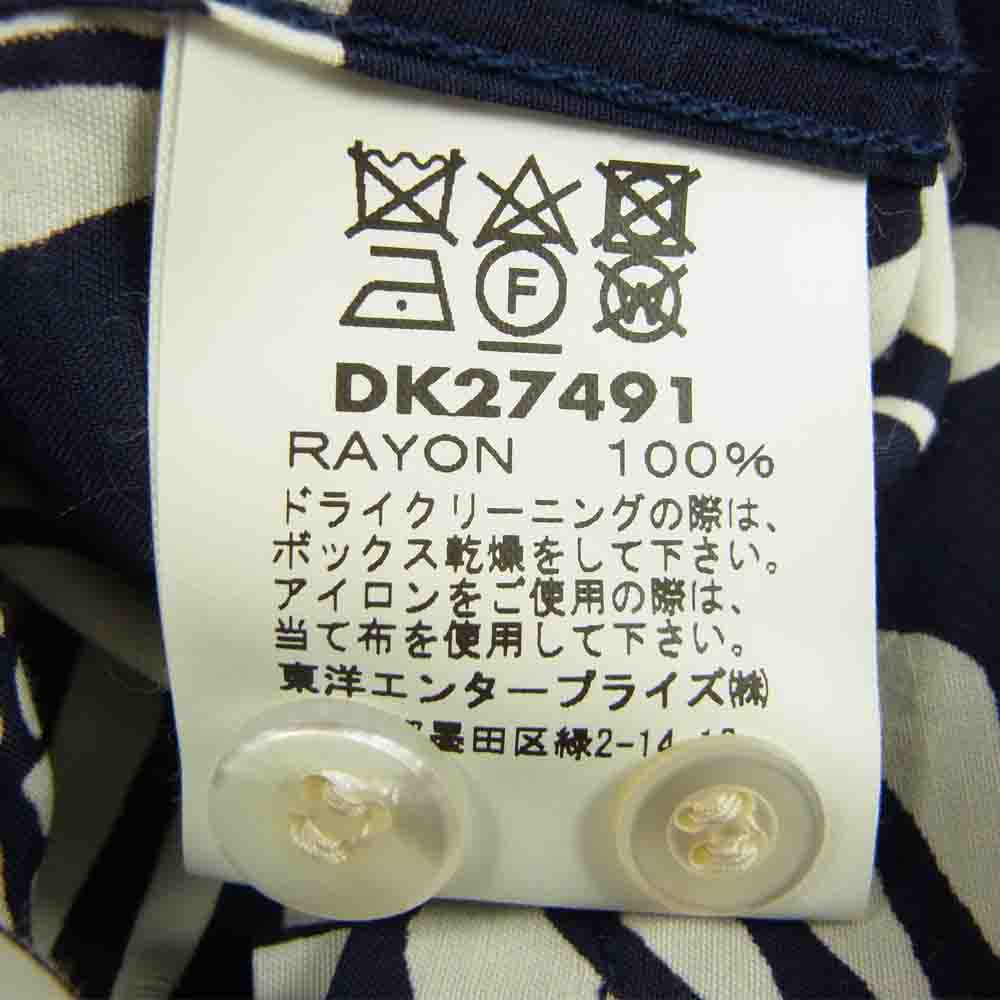 TAILOR TOYO テイラー東洋 DK27491 Duke Kahanamoku デューク カハナモク PAINEAPPLE PAREAU ハワイアンシャツ ネイビー系 L【中古】