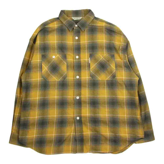COOTIE クーティー 長袖 チェック シャツ イエロー系 M【中古】
