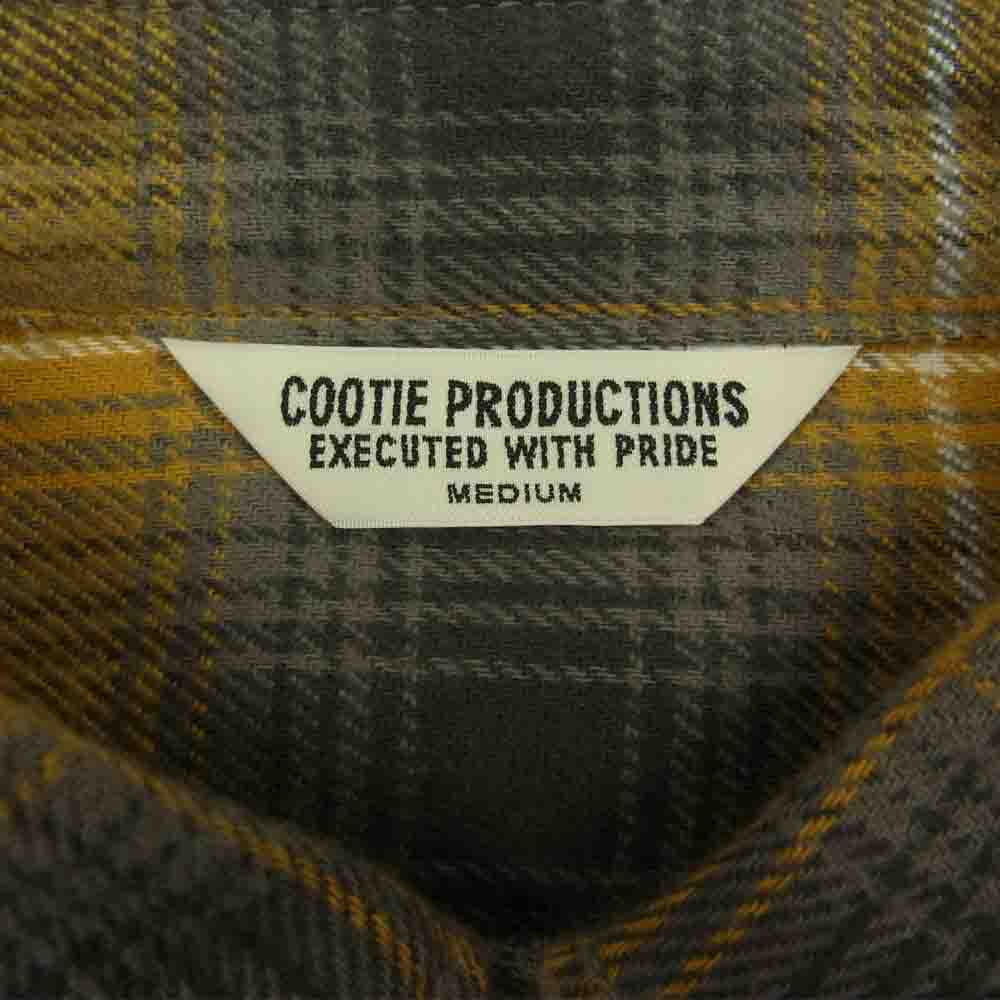 COOTIE クーティー 長袖 チェック シャツ イエロー系 M【中古】