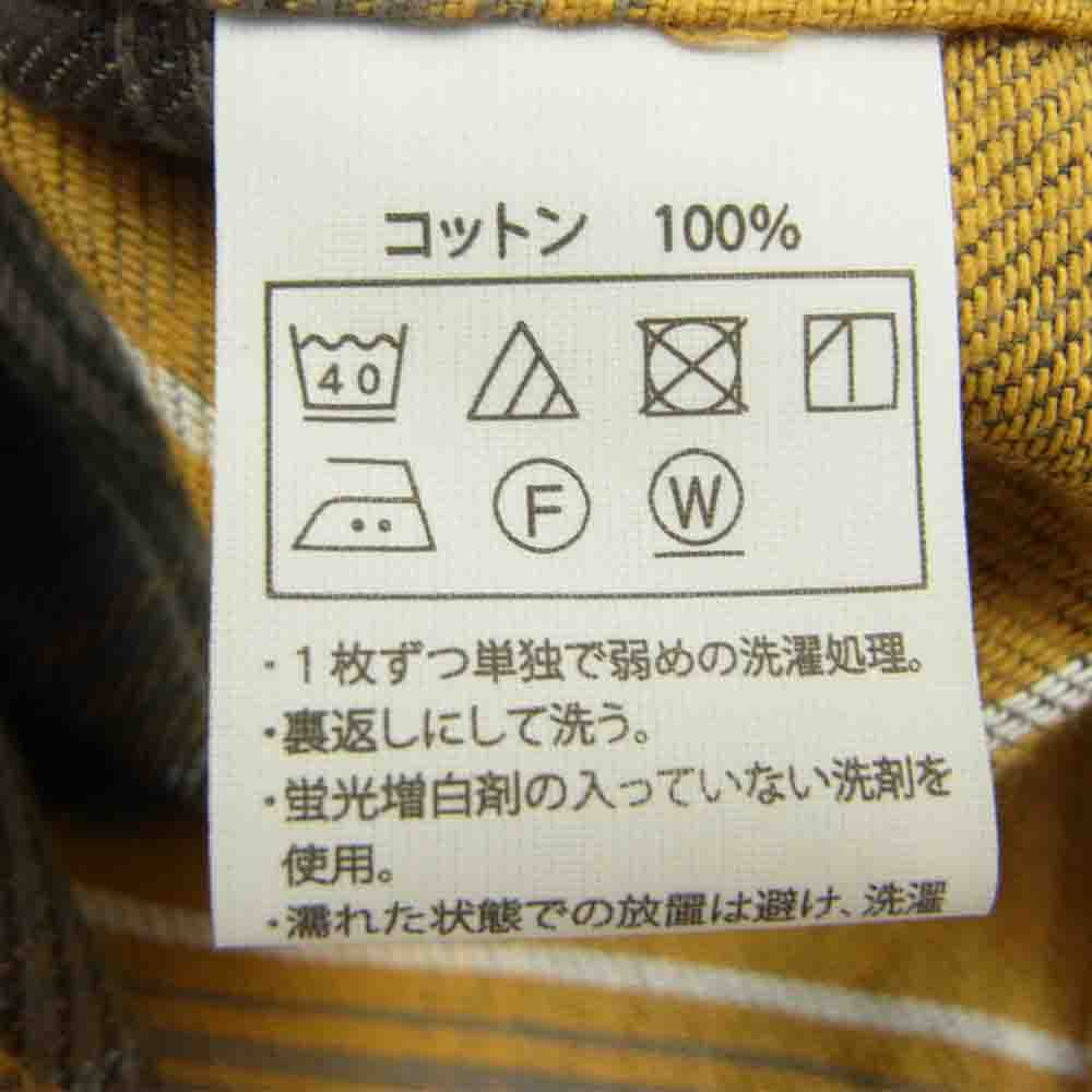 COOTIE クーティー 長袖 チェック シャツ イエロー系 M【中古】