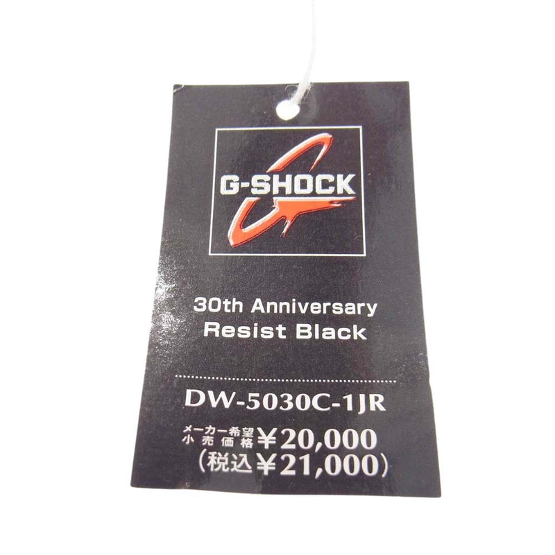 G-SHOCK ジーショック DW-5030C-1JR 30th Anniversary Model 30周年記念モデル Resist Black レジストブラック  ブラック系【中古】