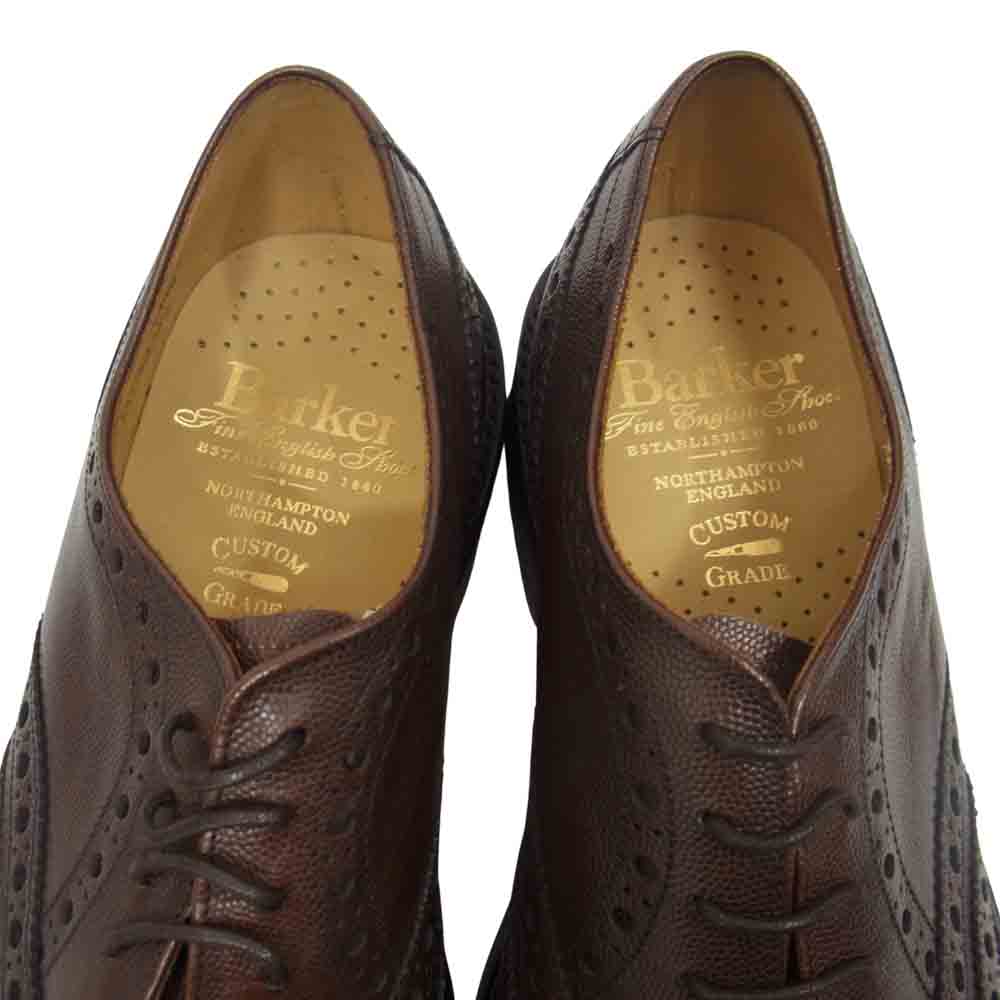 バーカー 4422FW12 CHARLES レザーソール カントリーブローグ ビジネス シューズ ブラウン系 7 1/2【極上美品】【中古】