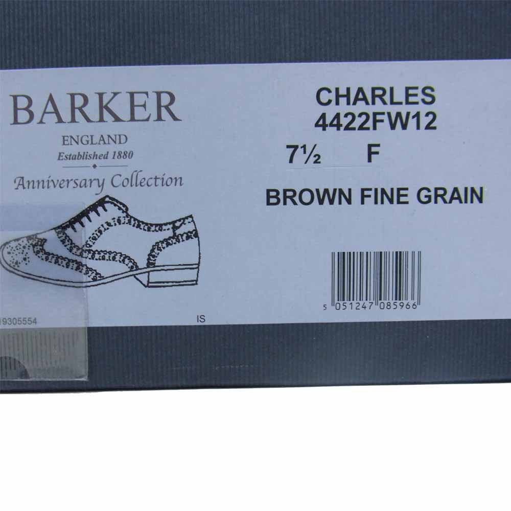 バーカー 4422FW12 CHARLES レザーソール カントリーブローグ ビジネス シューズ ブラウン系 7 1/2【極上美品】【中古】