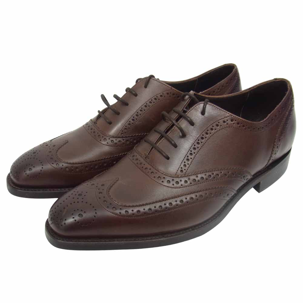 バーカー 4276FW14 CAP OXFORD BROGUE キャップ オックスフォード ブローグ レザー ビジネス シューズ ブラウン系 8【極上美品】【中古】