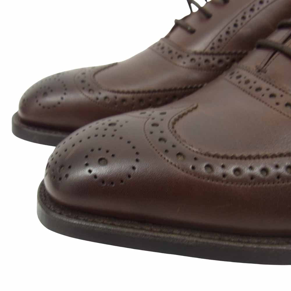 バーカー 4276FW14 CAP OXFORD BROGUE キャップ オックスフォード ブローグ レザー ビジネス シューズ ブラウン系 8【極上美品】【中古】