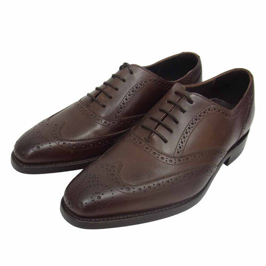 バーカー 4276FW14 CAP OXFORD BROGUE フルブローグ カーフ ウイングチップ ダイナイトソール ビジネスシューズ ブラウン系 6 1/2【極上美品】【中古】