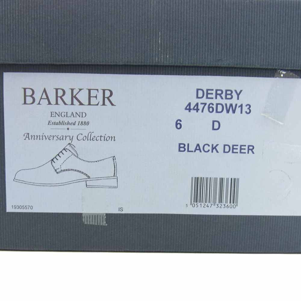 バーカー 4476DW13 ダービー レザーソール ビジネス シューズ ブラック系 6D【極上美品】【中古】