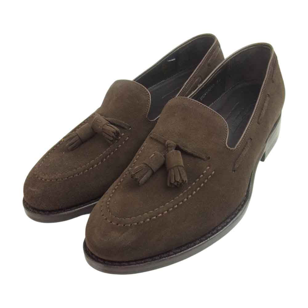 JALAN SRIWIJAYA ジャランスリウァヤ 98811 ダイナイトソール タッセルローファー スエード シューズ 8.5 ブラウン系 8.5【美品】【中古】