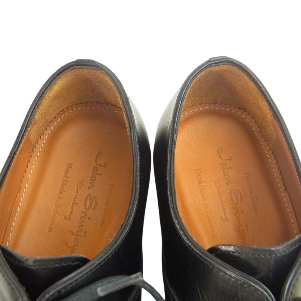 JALAN SRIWIJAYA ジャランスリウァヤ 98475 レザーソール プレーントゥシューズ UK5.5 ブラック系 5.5【極上美品】【中古】