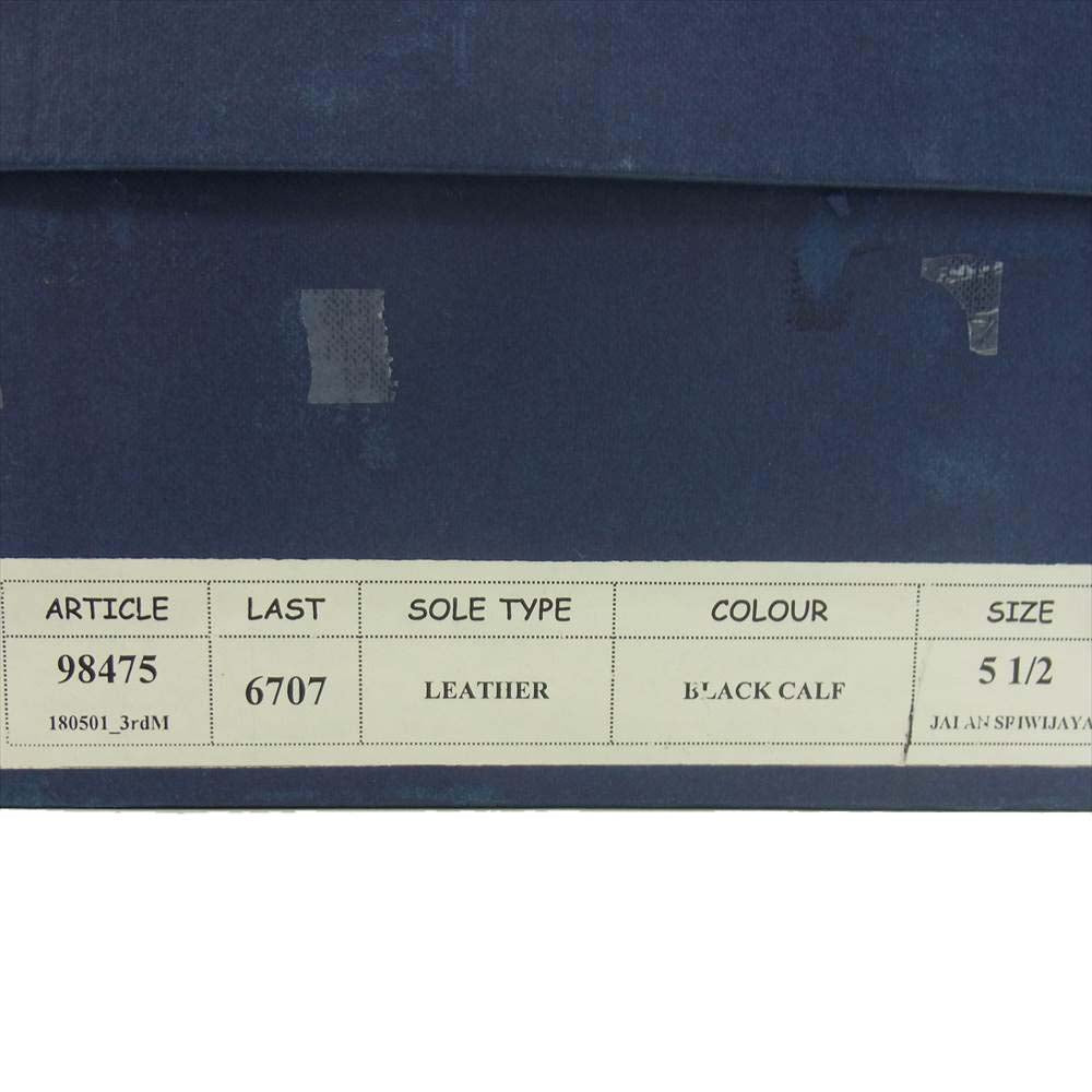 JALAN SRIWIJAYA ジャランスリウァヤ 98475 レザーソール プレーントゥシューズ UK5.5 ブラック系 5.5【極上美品】【中古】
