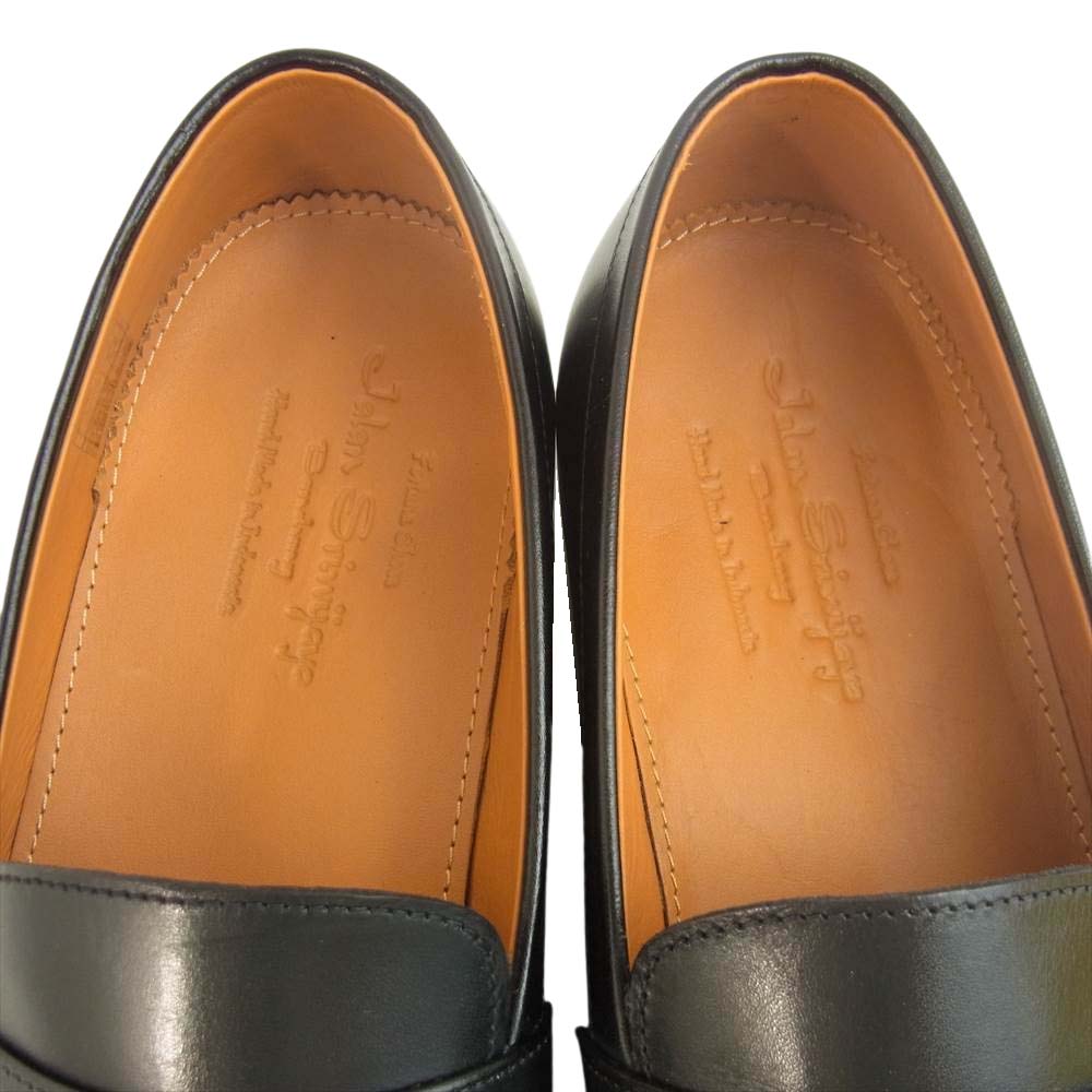JALAN SRIWIJAYA ジャランスリウァヤ 98998 レザーソール ペニー コインローファー UK7 ブラック系 7【極上美品】【中古】
