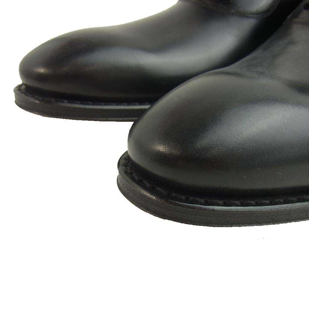 JALAN SRIWIJAYA ジャランスリウァヤ 98475 レザーソール プレーントゥ ビジネス シューズ UK6.5 ブラック系 6.5【極上美品】【中古】
