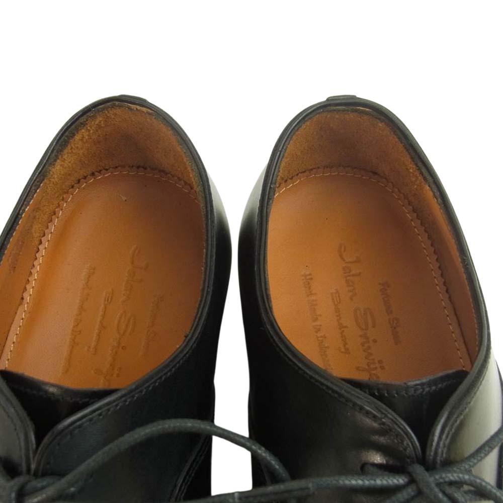 JALAN SRIWIJAYA ジャランスリウァヤ 98475 レザーソール プレーントゥ ビジネス シューズ UK6.5 ブラック系 6.5【極上美品】【中古】