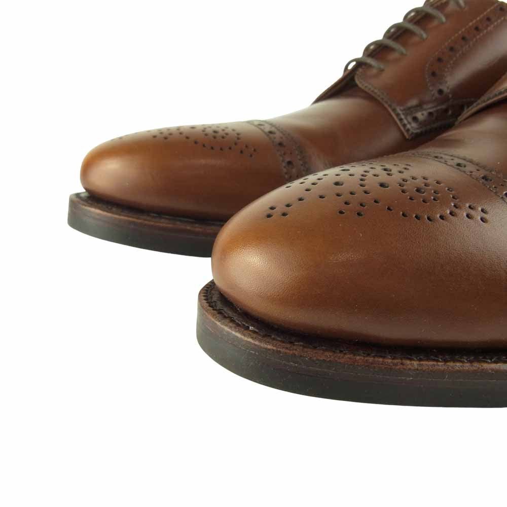 JALAN SRIWIJAYA ジャランスリウァヤ 98844 セミブローグ ダイナイトソール レザー ビジネス シューズ UK8.5 ブラウン系 8.5【極上美品】【中古】
