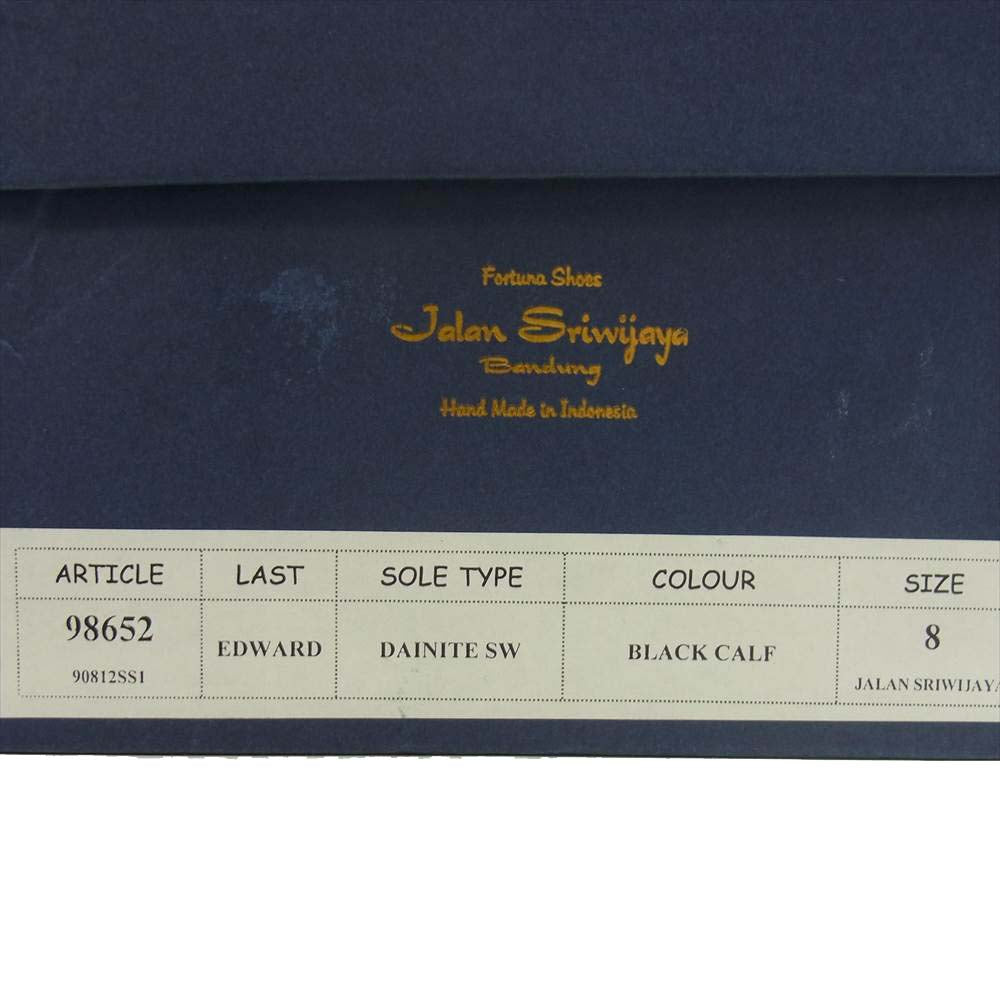 JALAN SRIWIJAYA ジャランスリウァヤ 98652 ウィングチップ ダイナイトソール カーフ レザー シューズ 8 ブラック系 8【極上美品】【中古】