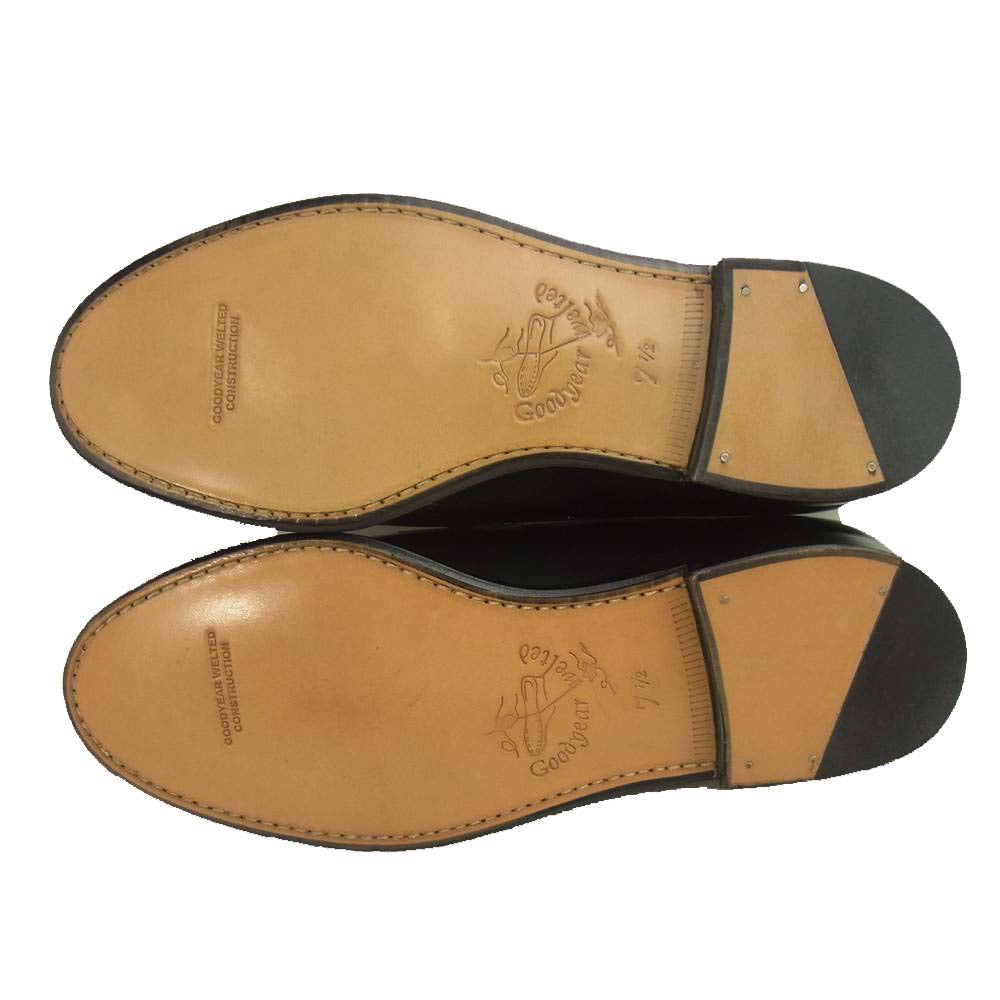 JALAN SRIWIJAYA ジャランスリウァヤ 98976 レザーソール ニュービット ローファー ブラック系 7.5【極上美品】【中古】
