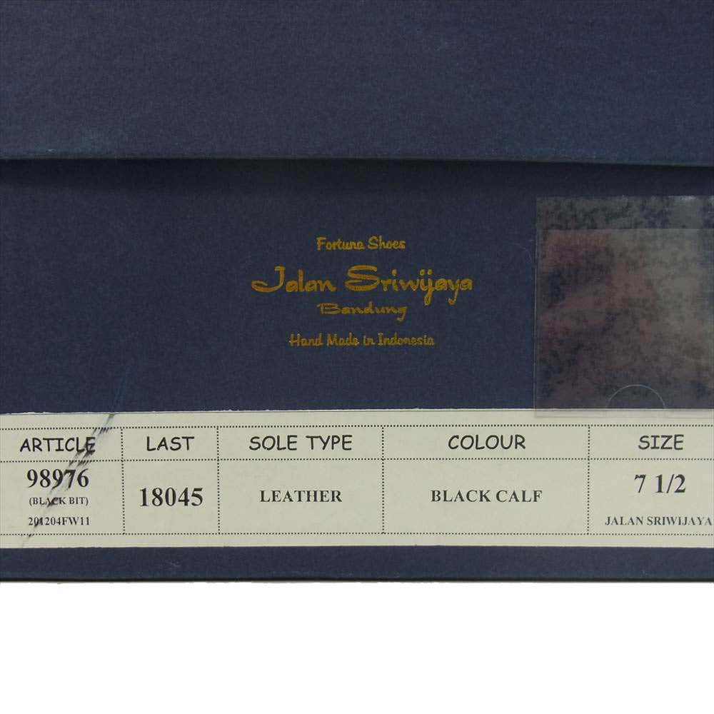 JALAN SRIWIJAYA ジャランスリウァヤ 98976 レザーソール ニュービット ローファー ブラック系 7.5【極上美品】【中古】