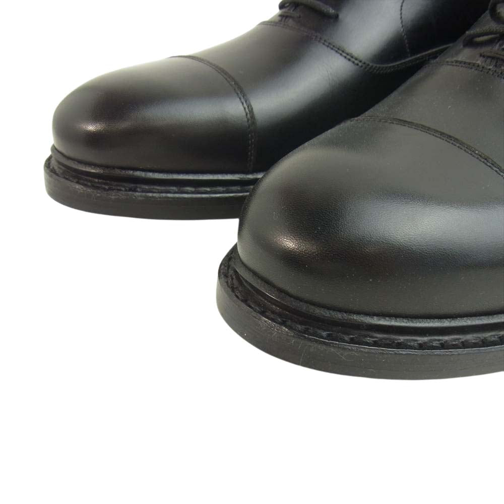 JALAN SRIWIJAYA ジャランスリウァヤ 98655 EDWARD CALF レザーソール ストレートチップ シューズ UK8 ブラック系 8【極上美品】【中古】