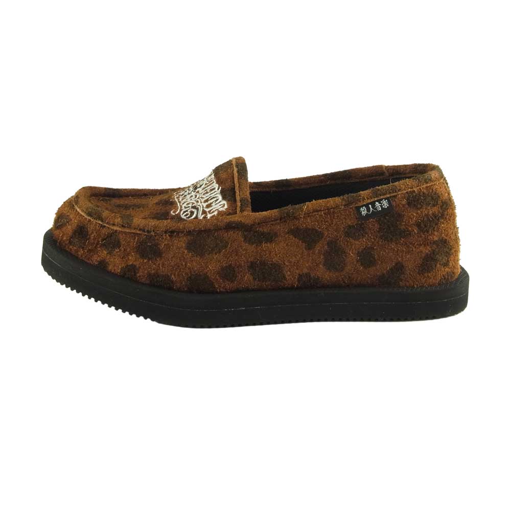 WACKO MARIA ワコマリア NMD-SUICOKE-WM-SH03 × 舐達麻 × SUICOKE DEEBO SHOES レオパード ローファー シューズ   ブラウン系 26㎝【極上美品】【中古】
