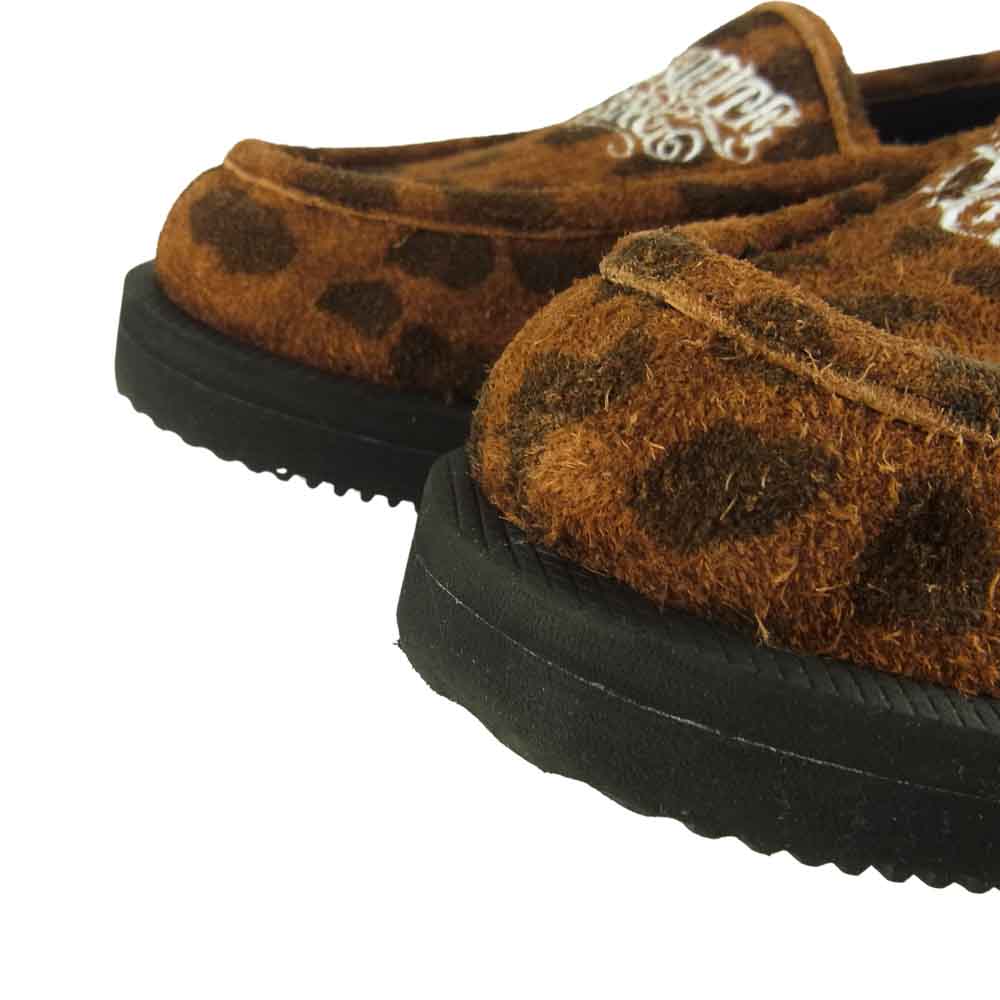 WACKO MARIA ワコマリア NMD-SUICOKE-WM-SH03 × 舐達麻 × SUICOKE DEEBO SHOES レオパード ローファー シューズ   ブラウン系 26㎝【極上美品】【中古】